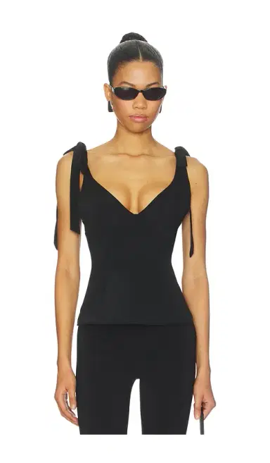 MORE TO COME Brixley Deep V Top | Thumbnail 1