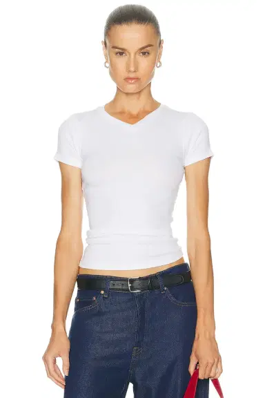 GRLFRND V-neck Slim Fit Tee | Thumbnail 3