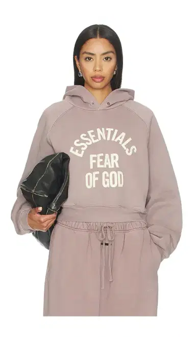 Fear of God Essentials Campus 90's Cropped Raglan Hoodie | Thumbnail 1 Fear of God Essentials Campus 90's Cropped Raglan Hoodie | Thumbnail 1