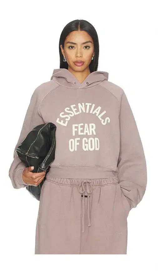 Fear of God ESSENTIALS Campus 90's Cropped Raglan Hoodie