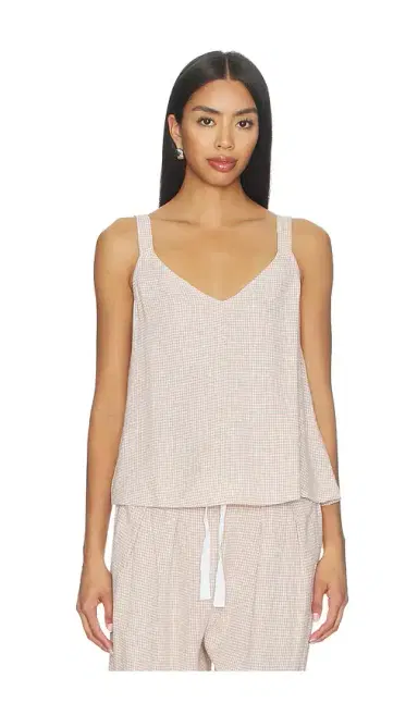 Eberjey Linen Blend V Neck Cami Top | Thumbnail 1 Eberjey Linen Blend V Neck Cami Top | Thumbnail 1