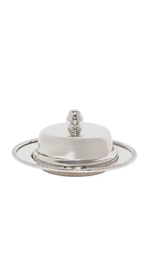 The Favorites Parisian Butter Dish With Cover And Glass Nickel