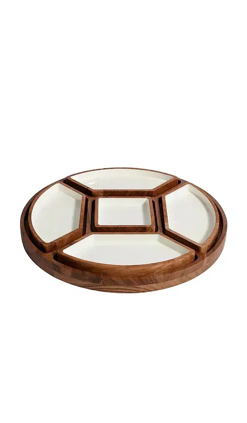 The Favorites Lazy Susan With 5 Condiment Sections