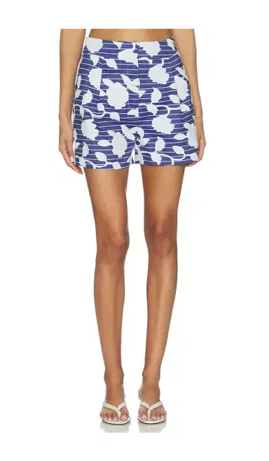 MILLY Amanda Floral Linen Short | Thumbnail 1