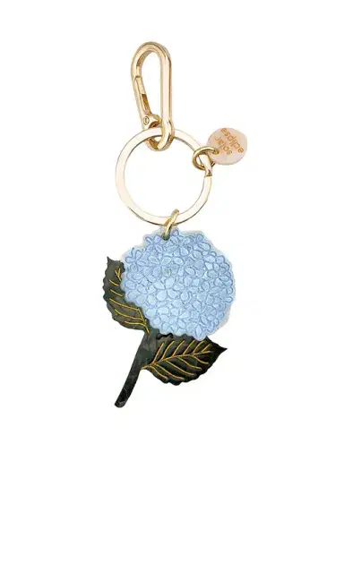 Solar Eclipse Hand-painted Hydrangea Bag Charm & Keychain | Thumbnail 1 Solar Eclipse Hand-painted Hydrangea Bag Charm & Keychain | Thumbnail 1