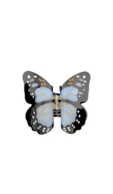 Solar Eclipse Hand-painted Monarch Butterfly Claw Hair Clip | Thumbnail 1 Solar Eclipse Hand-painted Monarch Butterfly Claw Hair Clip | Thumbnail 1
