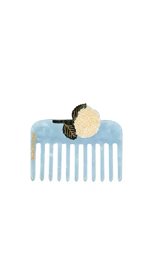 Solar Eclipse Hand-painted Hydrangea Pocket Comb