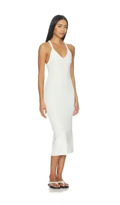 ÉTERNE V-neck Racerback Midi Dress | Thumbnail 2