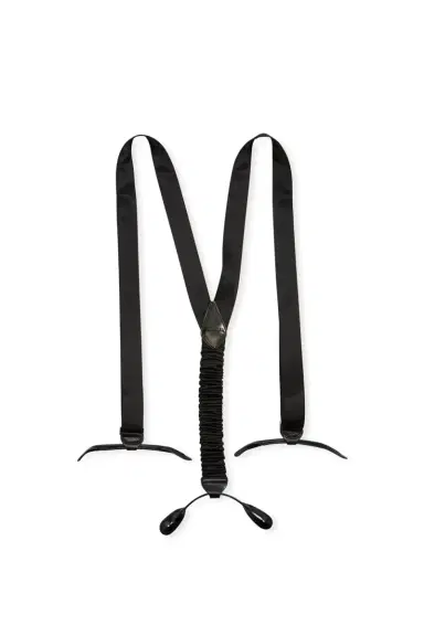 Brioni Men's Leather-Trim Satin Braces | Thumbnail 2