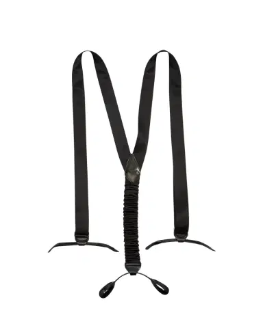 Brioni Men's Leather-Trim Satin Braces | Thumbnail 1