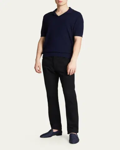 Manolo Blahnik Men's Mario Raffia Slippers | Thumbnail 3 Manolo Blahnik Men's Mario Raffia Slippers | Thumbnail 3