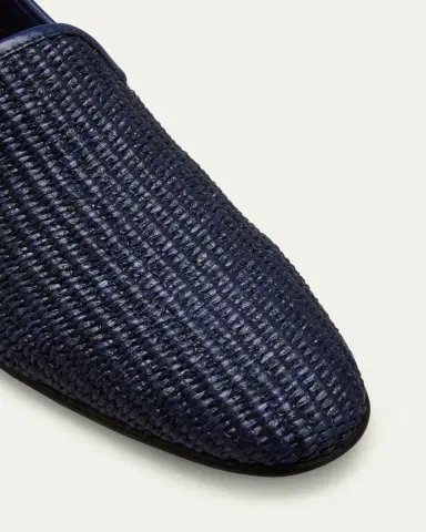 Manolo Blahnik Men's Mario Raffia Slippers | Thumbnail 5 Manolo Blahnik Men's Mario Raffia Slippers | Thumbnail 5