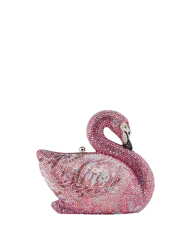 Avalon Flamingo Crystal Clutch Bag