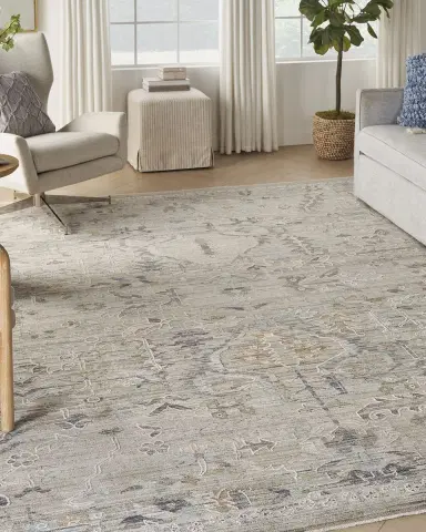 Nourison Lynx Taupe Power-Loomed Rug | Thumbnail 7