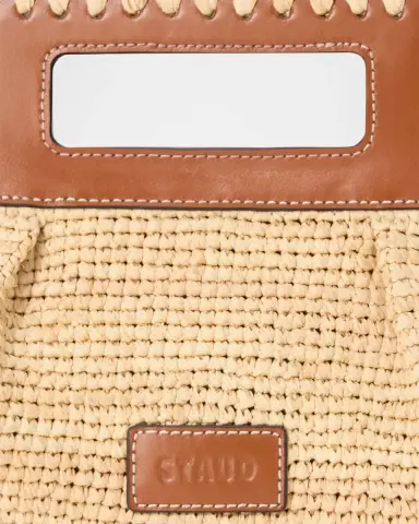 Staud Lena Raffia and Leather Clutch Bag | Thumbnail 4 Staud Lena Raffia and Leather Clutch Bag | Thumbnail 4