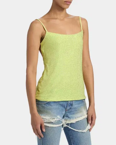 AREA Crystal Hotfix Mesh Backless Tank Top | Thumbnail 12 AREA Crystal Hotfix Mesh Backless Tank Top | Thumbnail 12