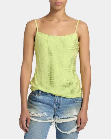 AREA Crystal Hotfix Mesh Backless Tank Top | Thumbnail 9 AREA Crystal Hotfix Mesh Backless Tank Top | Thumbnail 9