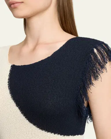 Proenza Schouler Saskia Intarsia Knit Fringe Trim Dress | Thumbnail 9 Proenza Schouler Saskia Intarsia Knit Fringe Trim Dress | Thumbnail 9