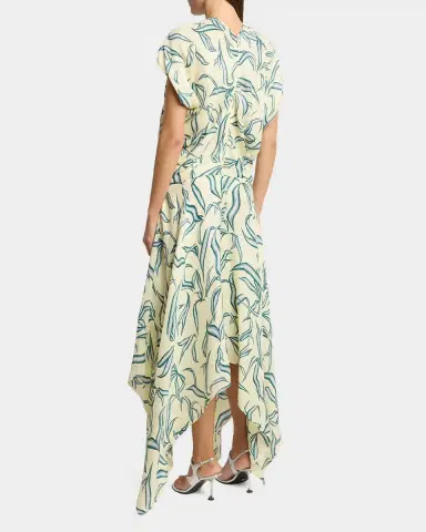 Proenza Schouler Sybella Printed Draped Maxi Dress | Thumbnail 2