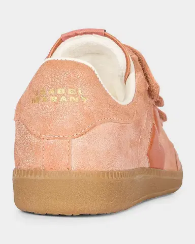 Isabel Marant Beth Kid Suede Grip-Strap Sneakers | Thumbnail 2