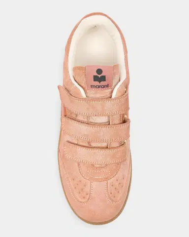 Isabel Marant Beth Kid Suede Grip-Strap Sneakers | Thumbnail 4