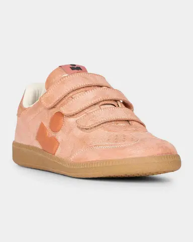 Isabel Marant Beth Kid Suede Grip-Strap Sneakers | Thumbnail 5