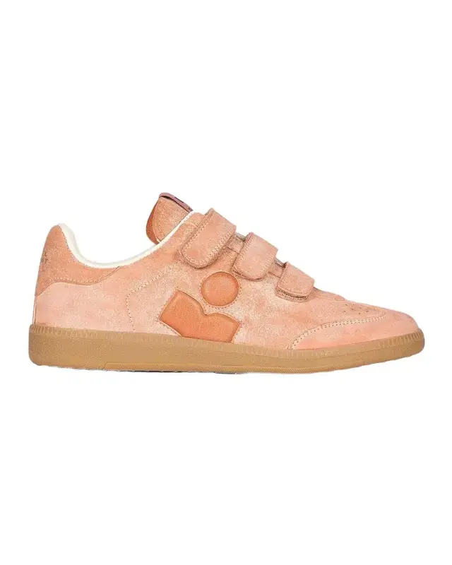 Beth Kid Suede Grip-Strap Sneakers