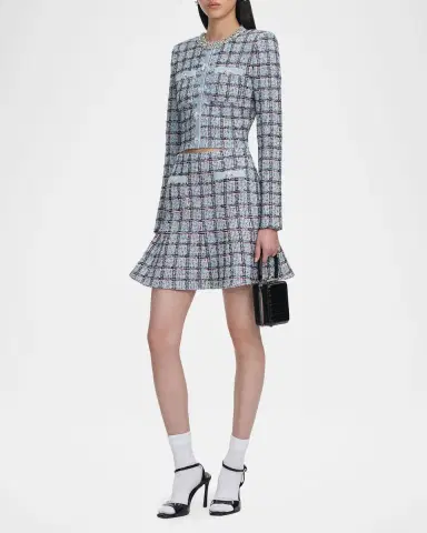 Self-Portrait Check Knit Cardigan | Thumbnail 5