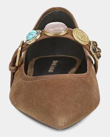 Veronica Beard Selene Charms Suede Ballerina Flats | Thumbnail 2 Veronica Beard Selene Charms Suede Ballerina Flats | Thumbnail 2