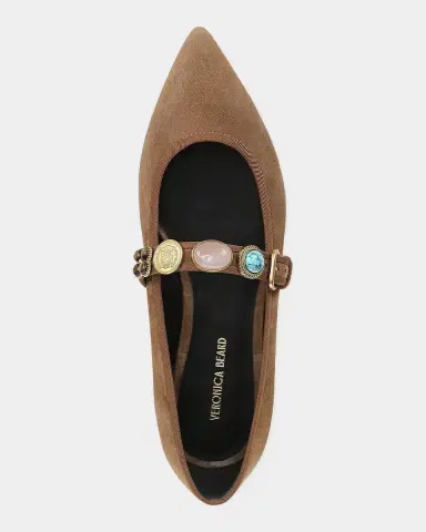 Veronica Beard Selene Charms Suede Ballerina Flats | Thumbnail 3 Veronica Beard Selene Charms Suede Ballerina Flats | Thumbnail 3