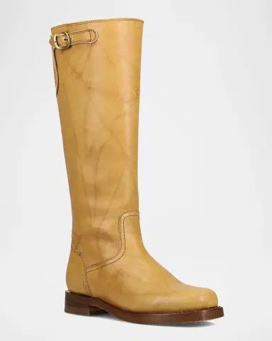 Frye Campus Oiled Leather Low Heel Tall Riding Boots | Thumbnail 2