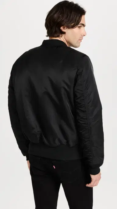Alpha Industries MA-1 Regular Fit Flight Jacket Black | Thumbnail 3