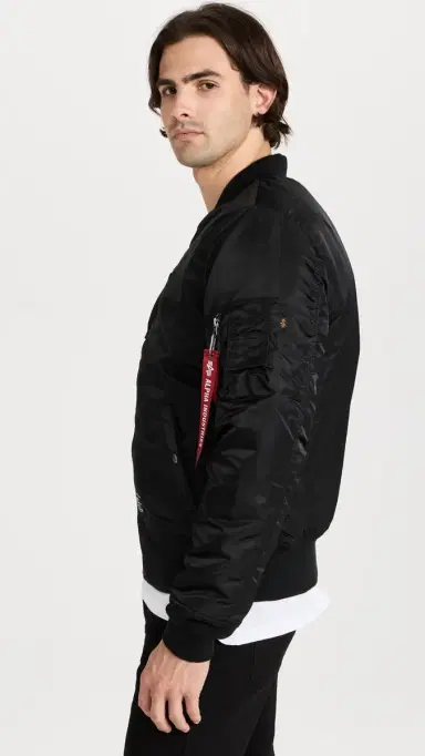 Alpha Industries MA-1 Regular Fit Flight Jacket Black | Thumbnail 4