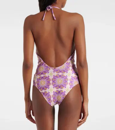 Adriana Degreas Exotic Coral printed halterneck swimsuit | Thumbnail 2