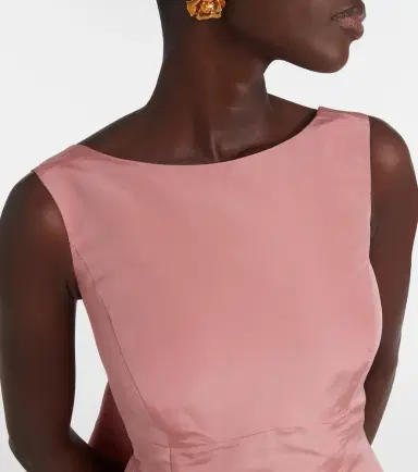 Oscar de la Renta Caped silk faille gown | Thumbnail 5