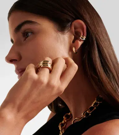 Jennifer Fisher Chavez gold and rhodium-plated ear cuffs | Thumbnail 4