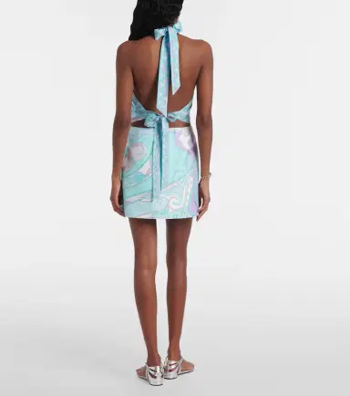 Pucci Orchidee silk twill miniskirt | Thumbnail 3 Pucci Orchidee silk twill miniskirt | Thumbnail 3