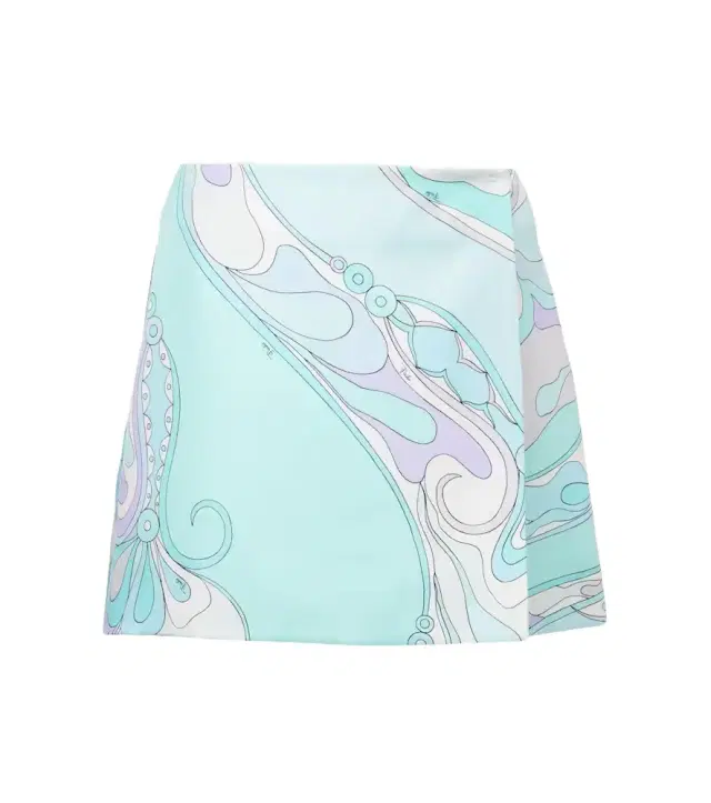 Orchidee silk twill miniskirt