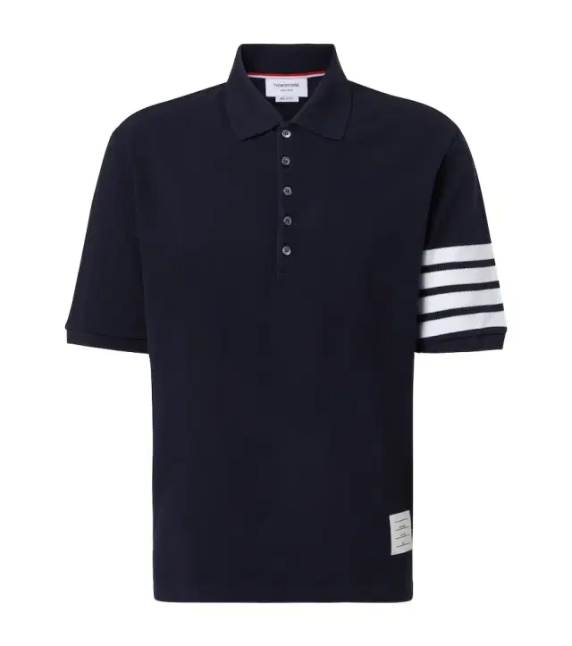 4-Bar cotton polo shirt