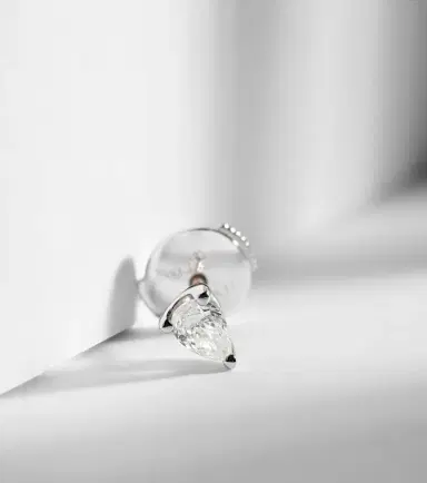 Anita Ko 18kt white gold single earring with diamonds | Thumbnail 3 Anita Ko 18kt white gold single earring with diamonds | Thumbnail 3