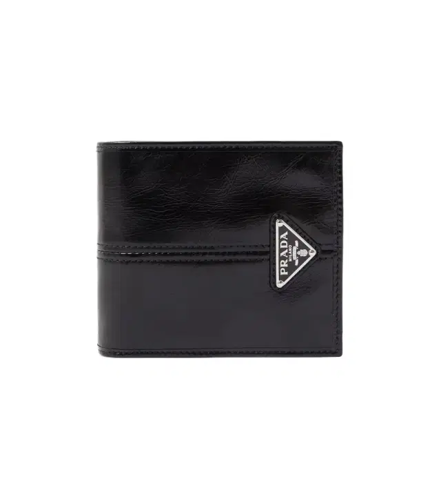 Logo leather wallet