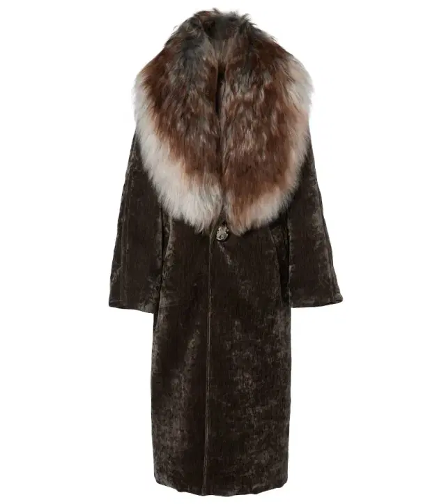 Jacques Wei Shearling-trimmed coat