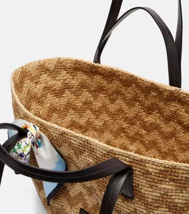 Missoni Zigzag Large raffia basket bag | Thumbnail 2