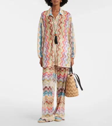 Missoni Zigzag Large raffia basket bag | Thumbnail 5