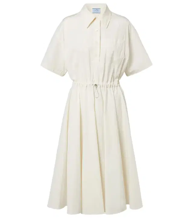 Cotton-blend polo dress