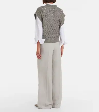 Brunello Cucinelli Monili wide-leg pants | Thumbnail 4 Brunello Cucinelli Monili wide-leg pants | Thumbnail 4