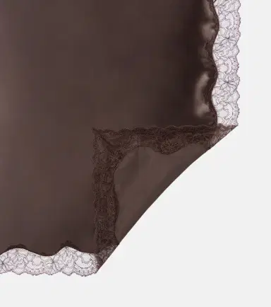 Magda Butrym Lace-trimmed silk satin scarf | Thumbnail 2