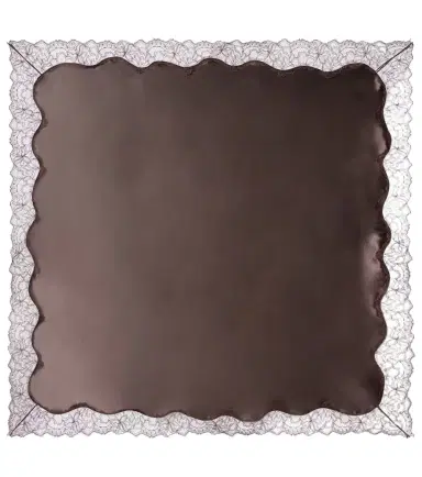 Magda Butrym Lace-trimmed silk satin scarf | Thumbnail 1
