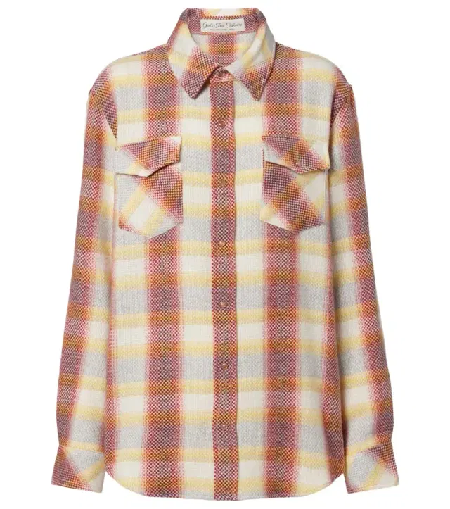 God's True Cashmere Rose Blume cashmere shirt with sunstone
