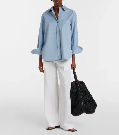 Vince Cotton poplin wide-leg pants | Thumbnail 2 Vince Cotton poplin wide-leg pants | Thumbnail 2